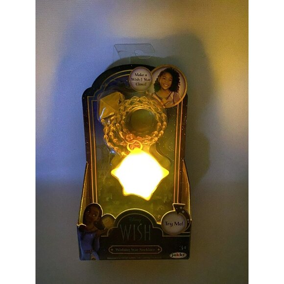 Disney Wish Movie Wishing Light Up Star Necklace New 2023 - Picture 6 of 10